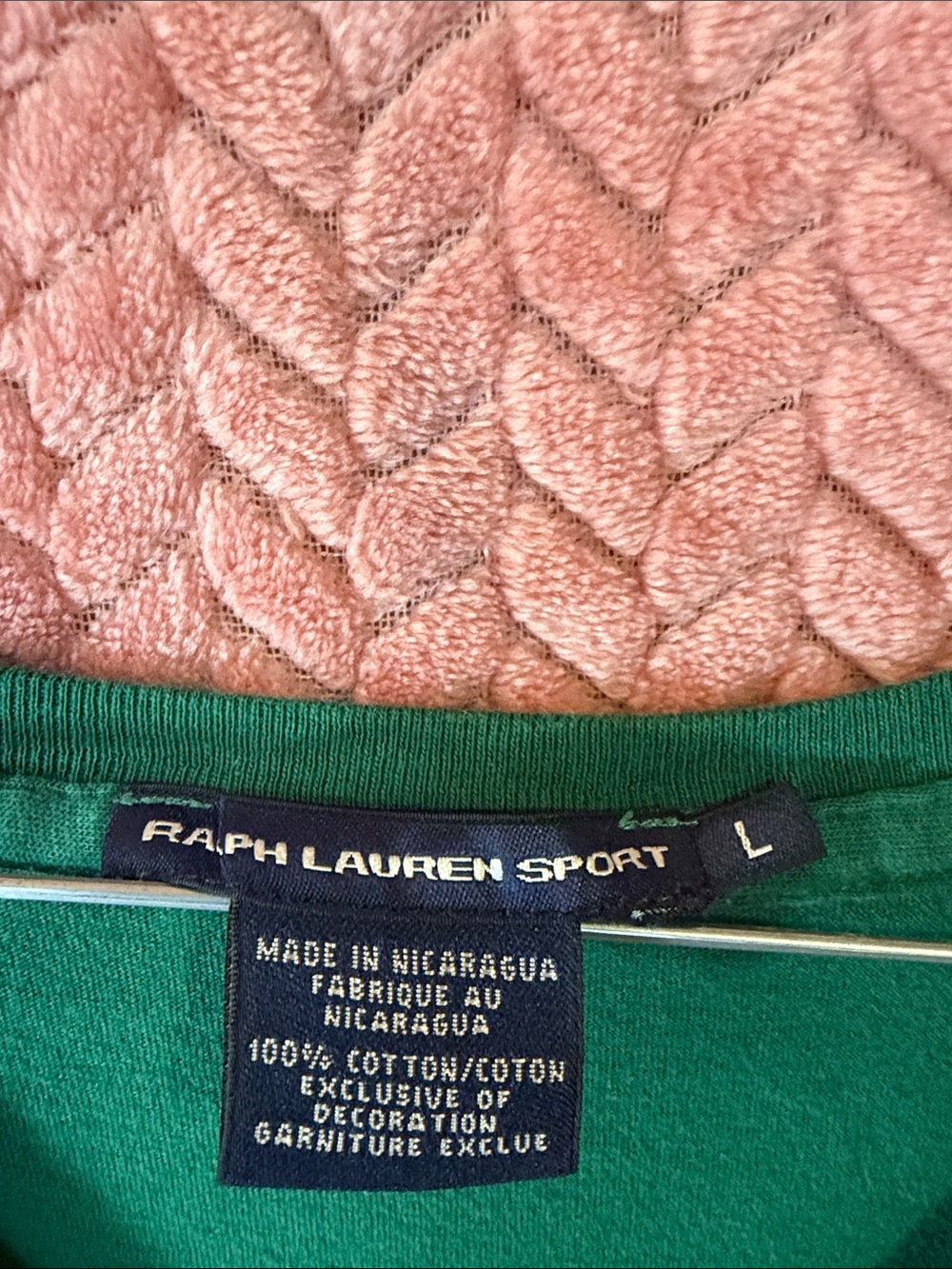 Polo by Ralph Lauren Dark Emerald V-Neck Tee with Purple Pony - Picture 2 of 4